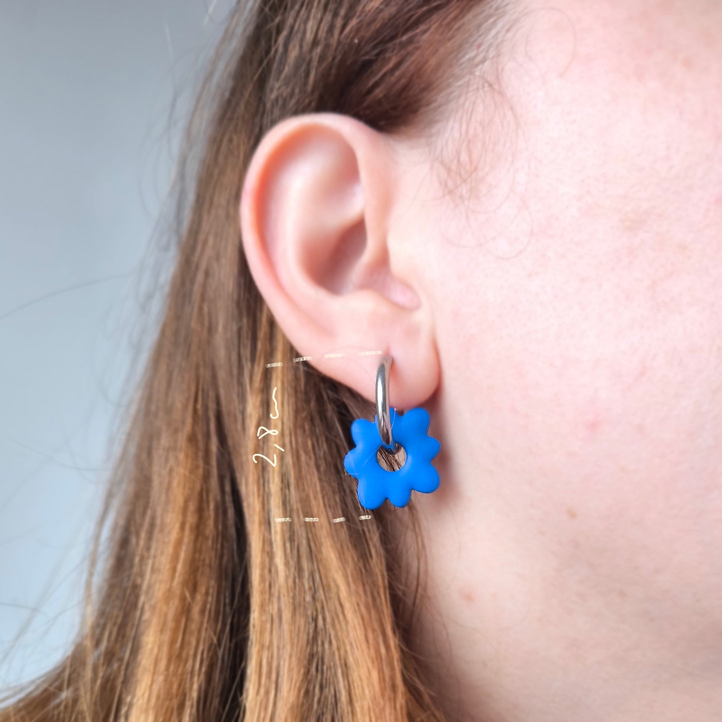 Pendientes artesanales en arcilla polimérica. Hipoalergenicos, livianos. Hechos en España. Stock limitado. Acero inoxidable