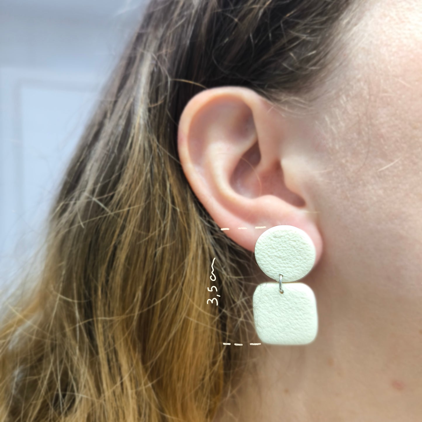 Pendientes artesanales en arcilla polimérica. Hipoalergenicos, livianos. Hechos en España. Stock limitado. Acero inoxidable