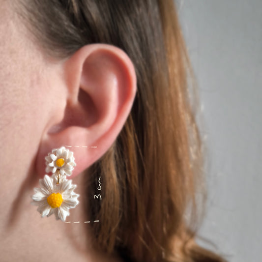 Pendientes artesanales en arcilla polimérica. Hipoalergenicos, livianos. Hechos en España. Stock limitado. Acero inoxidable