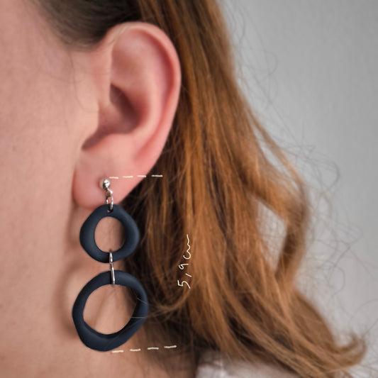 Pendientes artesanales en arcilla polimérica. Hipoalergenicos, livianos. Hechos en España. Stock limitado. Acero inoxidable