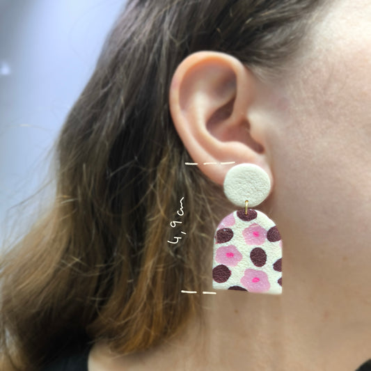 Pendientes artesanales en arcilla polimérica. Hipoalergenicos, livianos. Hechos en España. Stock limitado. Acero inoxidable