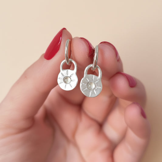 *one of a kind* Mini Striped Halo Earring