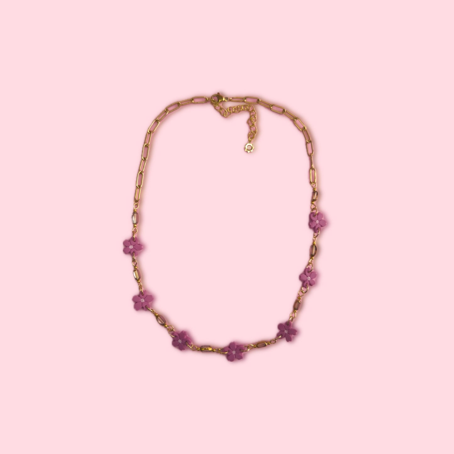 Collar flores Blossom magenta