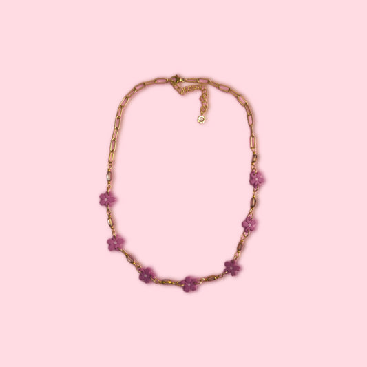 Collar flores Blossom magenta