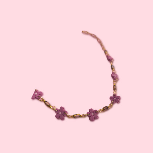 Collar flores Blossom magenta