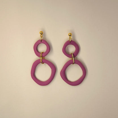 Pendiente Juna magenta
