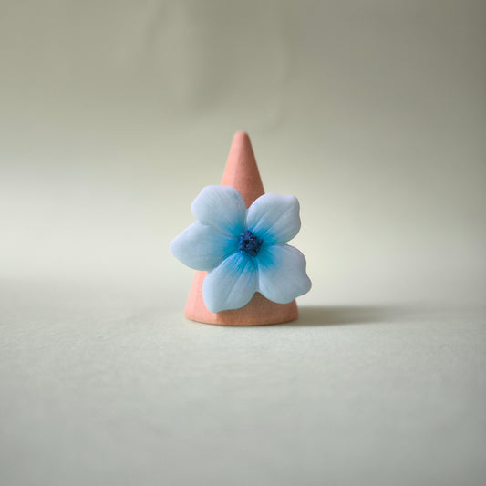 Anillo Flor Lupe celeste