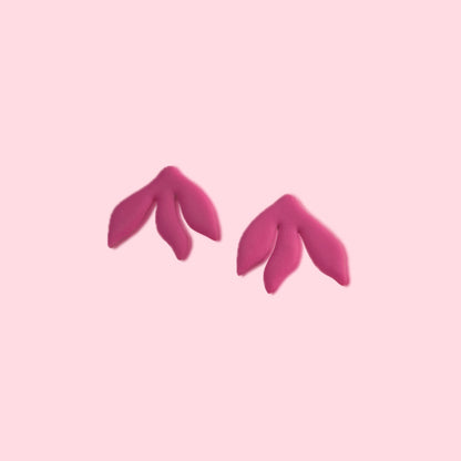 Pendiente Anais botánico fucsia