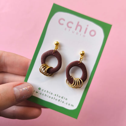 Pendientes artesanales en arcilla polimérica. Hipoalergenicos, livianos. Hechos en España. Stock limitado. Acero inoxidable