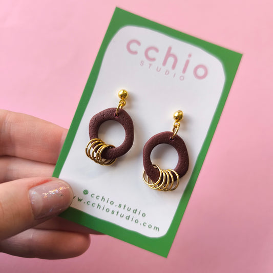 Pendientes artesanales en arcilla polimérica. Hipoalergenicos, livianos. Hechos en España. Stock limitado. Acero inoxidable