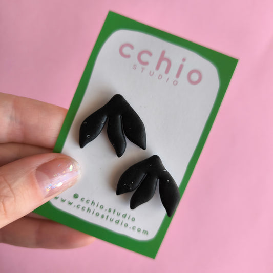 Pendiente artesanal en arcilla polimérica con relieve. Hipoalergenicos, livianos. Hechos en España. Stock limitado. Acero inoxidable. 