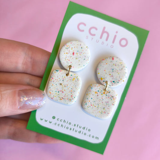 Pendientes artesanales en arcilla polimérica. Hipoalergenicos, livianos. Hechos en España. Stock limitado. Acero inoxidable