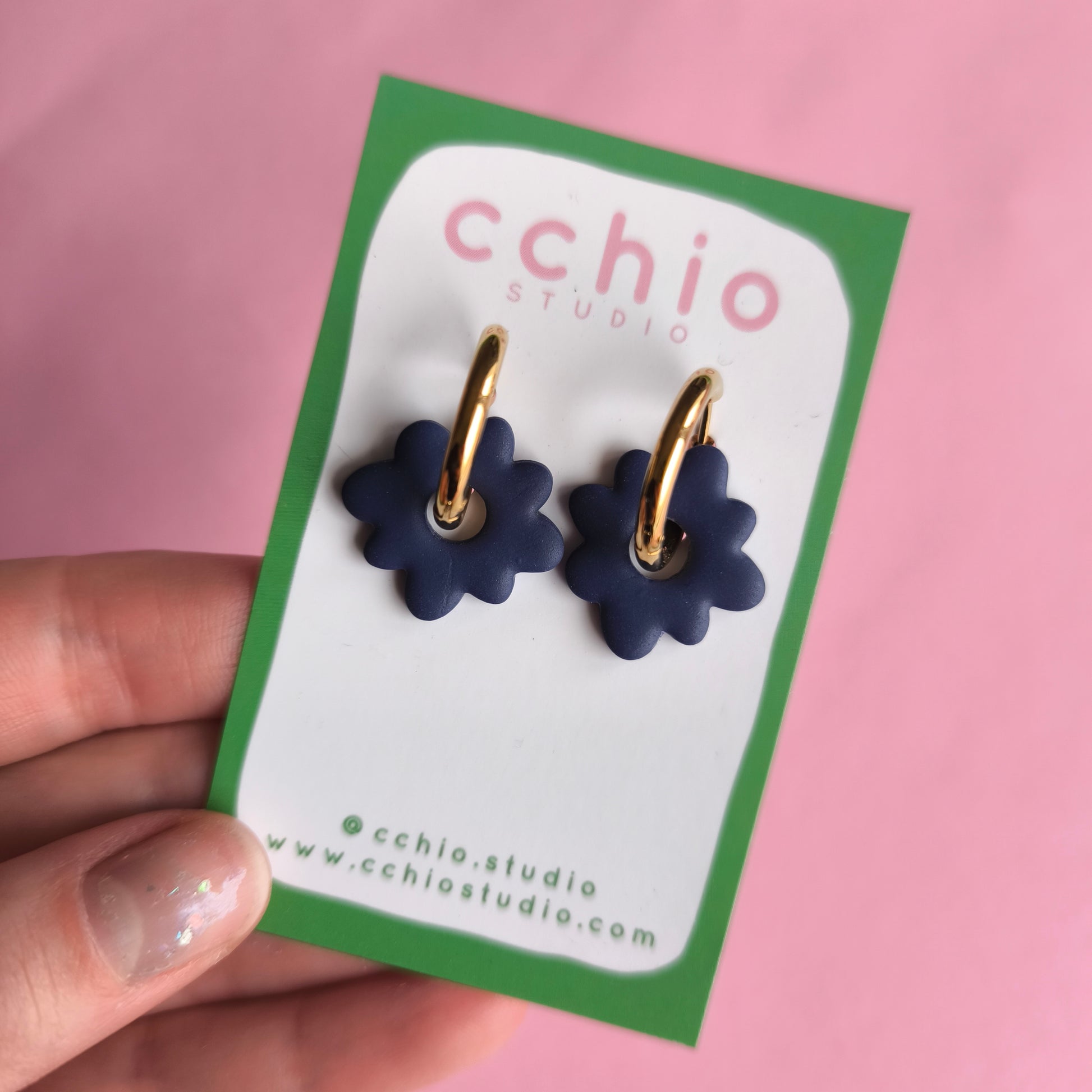 Pendientes artesanales en arcilla polimérica. Hipoalergenicos, livianos. Hechos en España. Stock limitado. Acero inoxidable