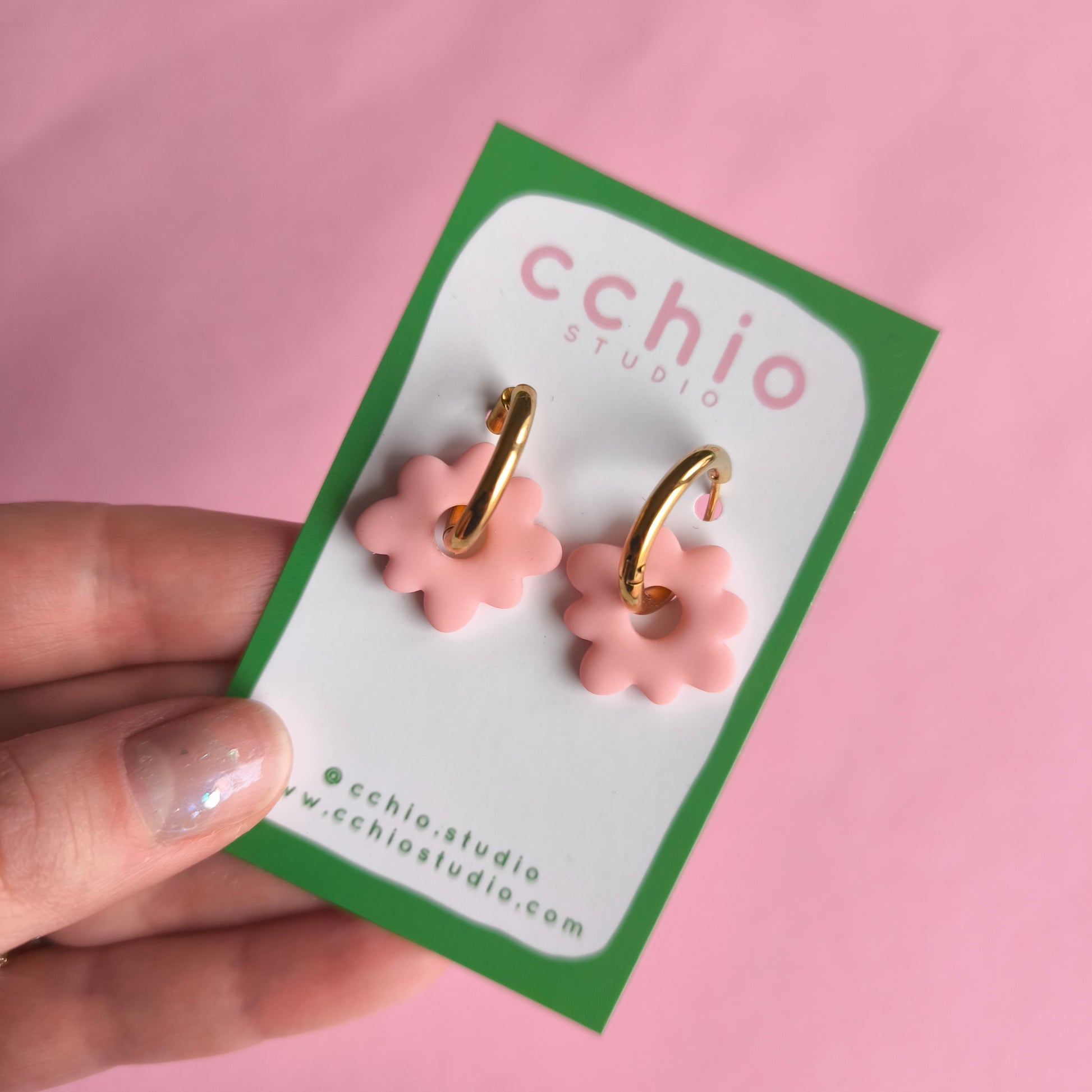 Pendientes artesanales en arcilla polimérica. Hipoalergenicos, livianos. Hechos en España. Stock limitado. Acero inoxidable