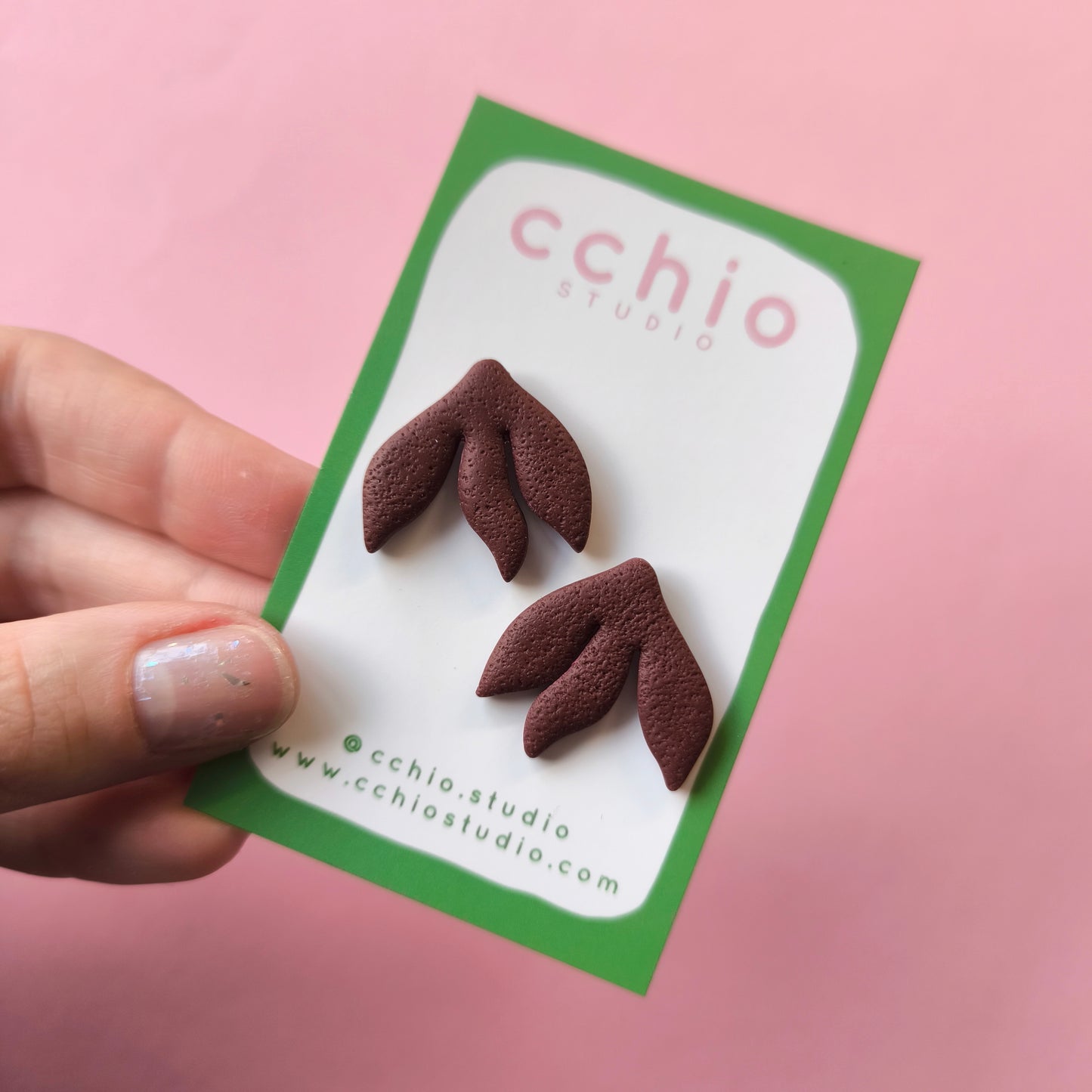 Pendientes artesanales en arcilla polimérica. Hipoalergenicos, livianos. Hechos en España. Stock limitado. Acero inoxidable