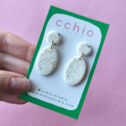 Pendientes artesanales en arcilla polimérica. Hipoalergenicos, livianos. Hechos en España. Stock limitado. Acero inoxidable