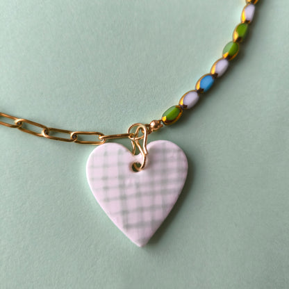 collar artesanales en arcilla polimérica. Hipoalergenicos, livianos. Hechos en España. Stock limitado. Acero inoxidable. Pintado a mano