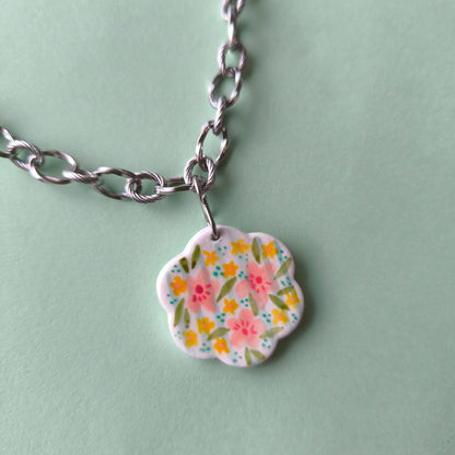 collar artesanales en arcilla polimérica. Hipoalergenicos, livianos. Hechos en España. Stock limitado. Acero inoxidable. Pintado a mano