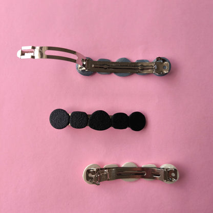 pasador cabello artesanal en arcilla polimérica. Hipoalergenicos, livianos. Hechos en España. Stock limitado. Acero inoxidable. 