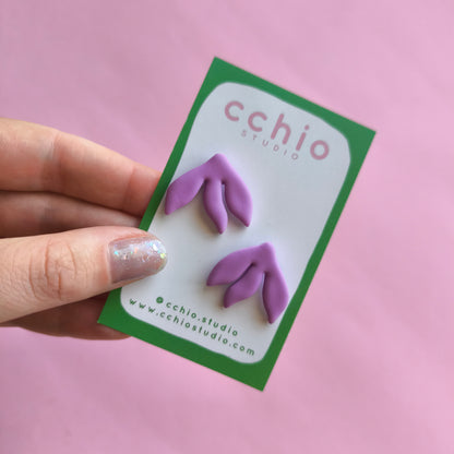 Pendientes artesanales en arcilla polimérica. Hipoalergenicos, livianos. Hechos en España. Stock limitado. Acero inoxidable