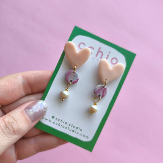 Pendientes artesanales en arcilla polimérica. Hipoalergenicos, livianos. Hechos en España. Stock limitado. Acero inoxidable