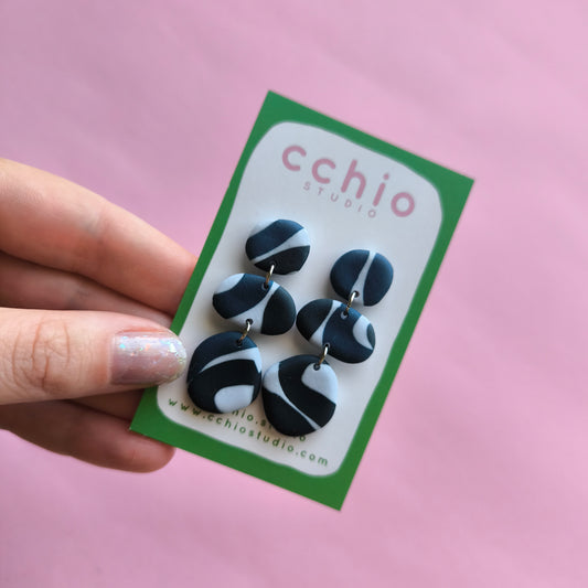 Pendientes artesanales en arcilla polimérica. Hipoalergenicos, livianos. Hechos en España. Stock limitado. Acero inoxidable