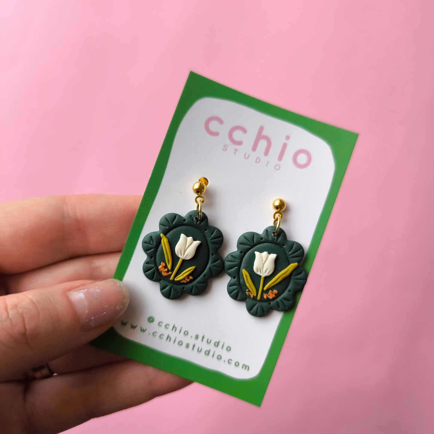 Pendientes artesanales en arcilla polimérica con relieve. Hipoalergenicos, livianos. Hechos en España. Stock limitado. Acero inoxidable. 