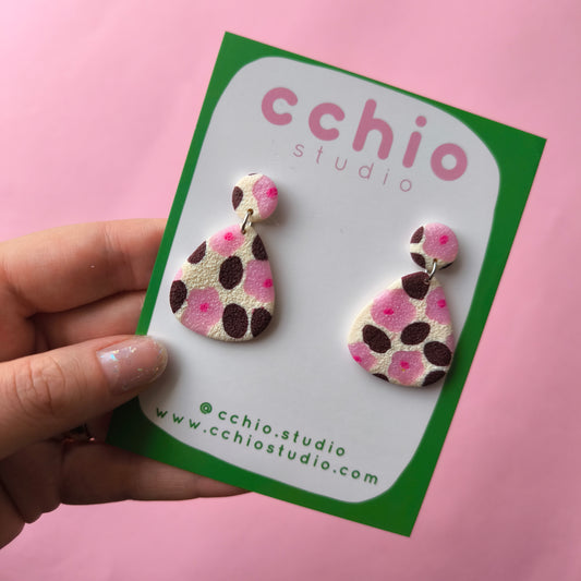 Pendientes artesanales en arcilla polimérica. Hipoalergenicos, livianos. Hechos en España. Stock limitado. Acero inoxidable