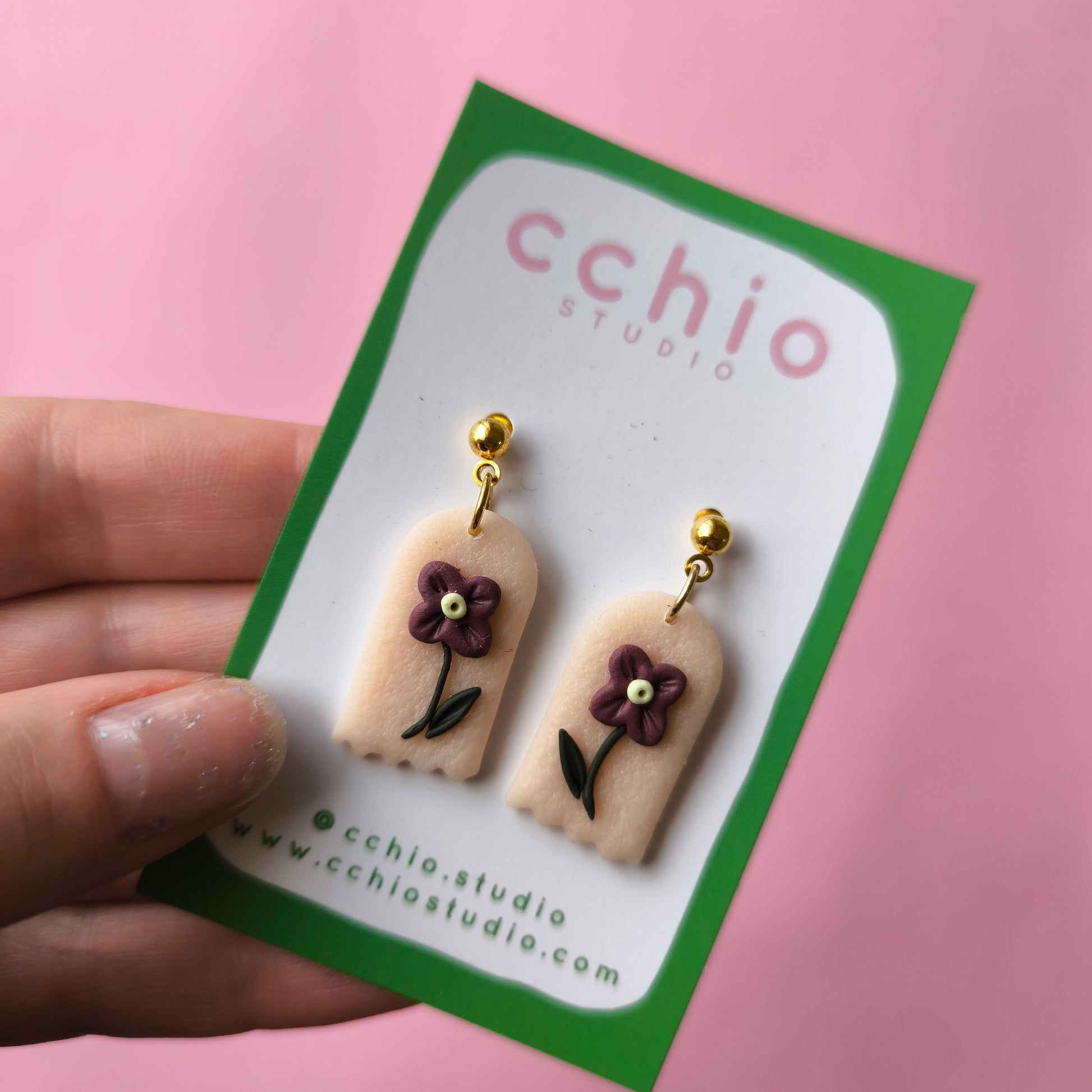 Pendientes artesanales en arcilla polimérica con relieve. Hipoalergenicos, livianos. Hechos en España. Stock limitado. Acero inoxidable. 