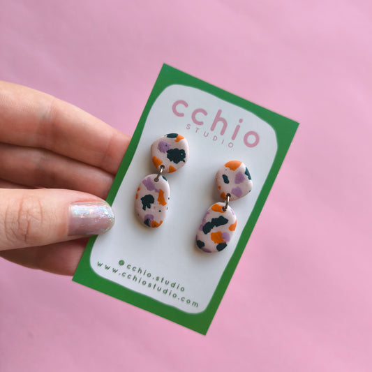 Pendientes artesanales en arcilla polimérica. Hipoalergenicos, livianos. Hechos en España. Stock limitado. Acero inoxidable