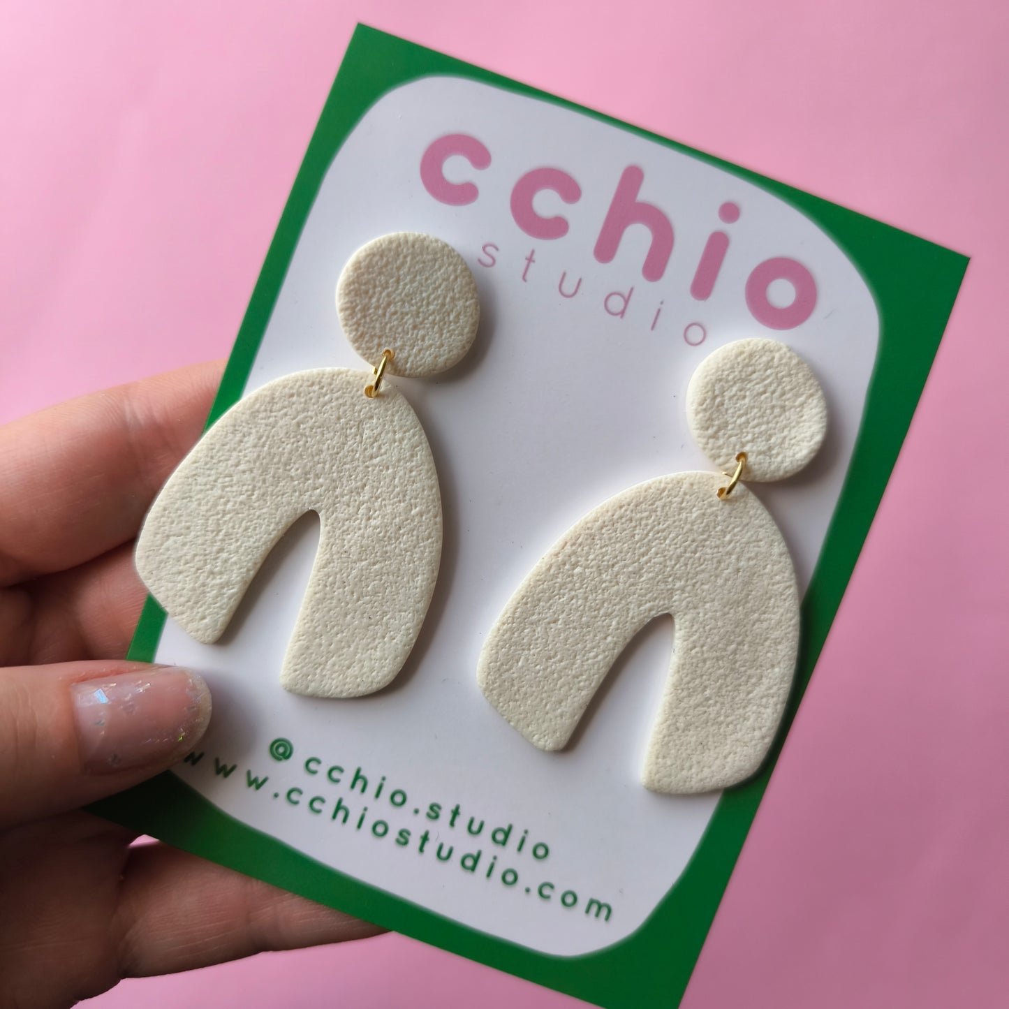 Pendientes artesanales en arcilla polimérica. Hipoalergenicos, livianos. Hechos en España. Stock limitado. Acero inoxidable