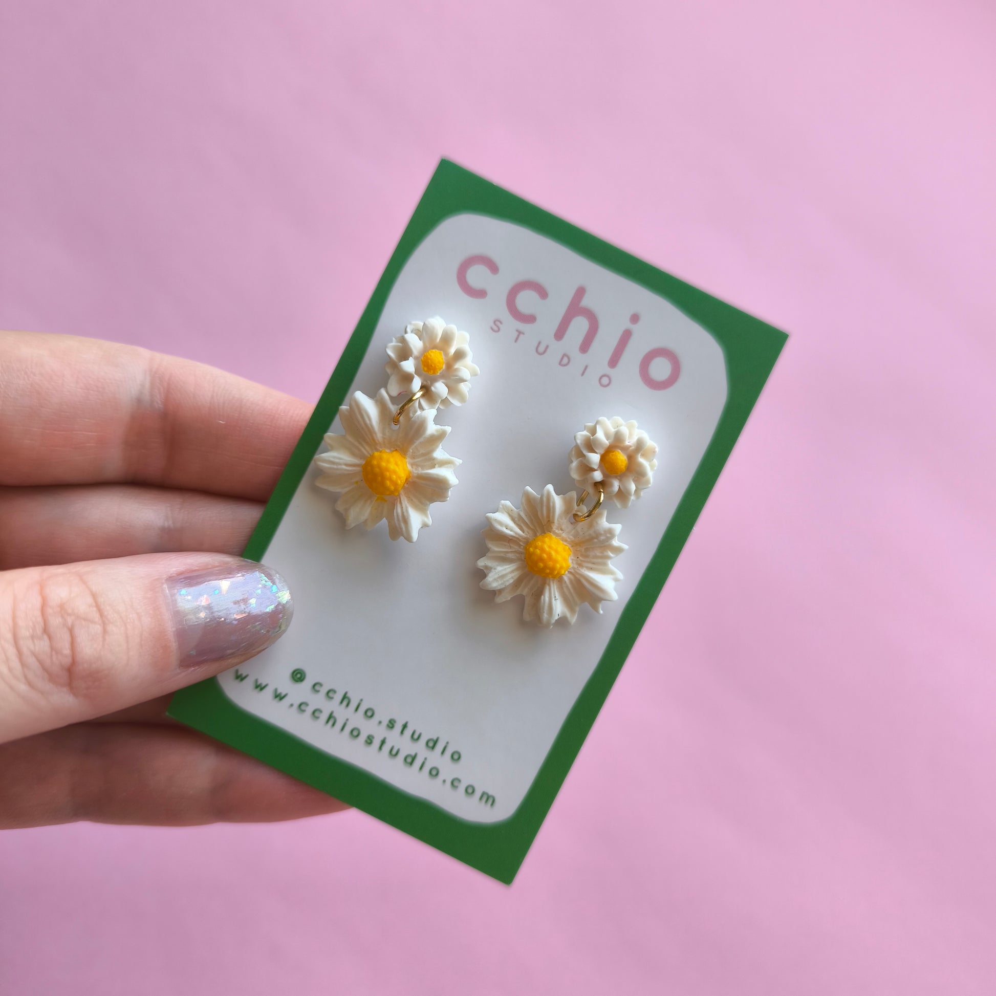 Pendientes artesanales en arcilla polimérica. Hipoalergenicos, livianos. Hechos en España. Stock limitado. Acero inoxidable
