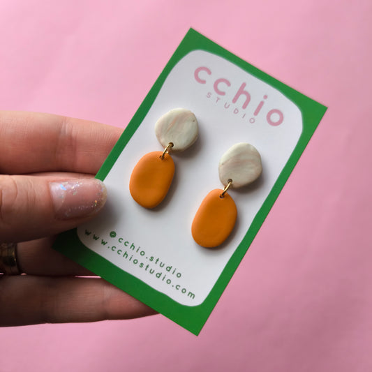 Pendientes artesanales en arcilla polimérica. Hipoalergenicos, livianos. Hechos en España. Stock limitado. Acero inoxidable