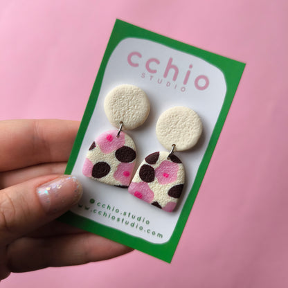 Pendientes artesanales en arcilla polimérica. Hipoalergenicos, livianos. Hechos en España. Stock limitado. Acero inoxidable