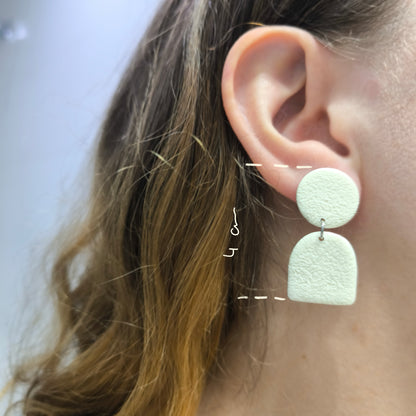 Pendientes artesanales en arcilla polimérica. Hipoalergenicos, livianos. Hechos en España. Stock limitado. Acero inoxidable