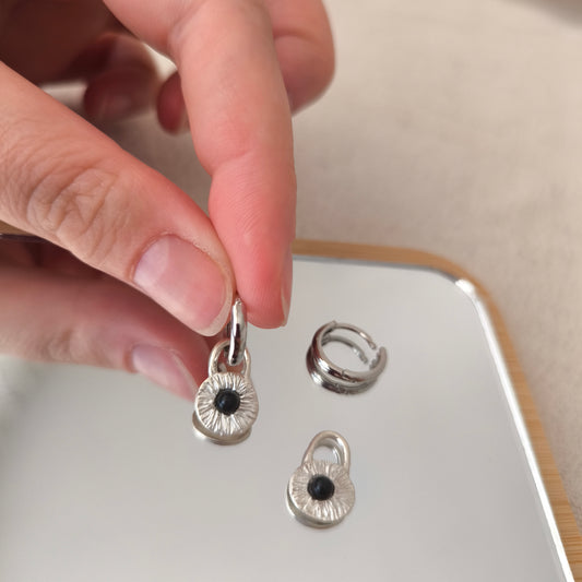 Striped Halo Earring