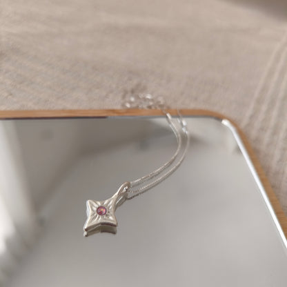 *one of a kind* Lucero fuchsia boreal Swarovski crystal necklace