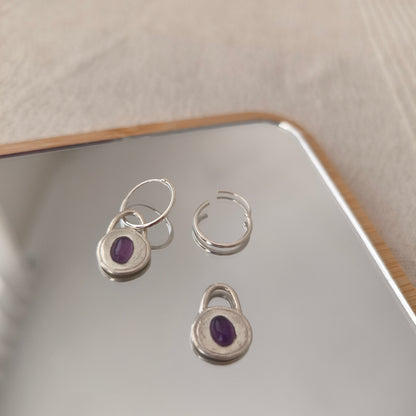 Oval Halo Earrings 