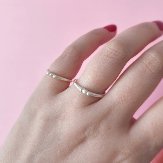 Anillo artesanal Pomila en plata