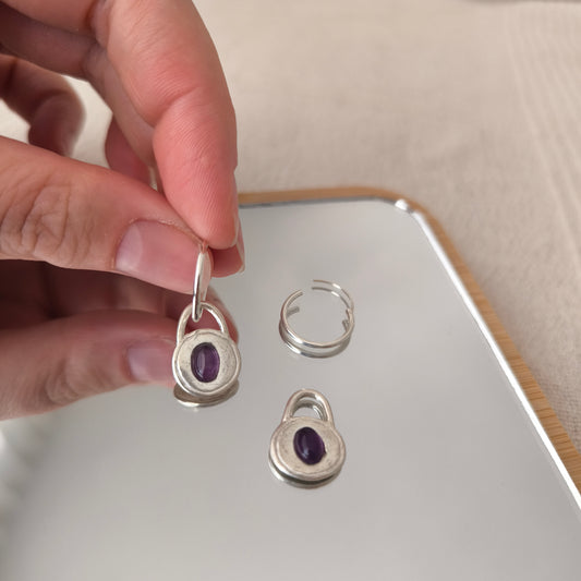 Oval Halo Earrings 